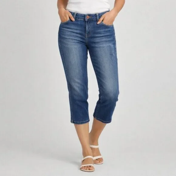 New York & Company SOHO Curve Creator Size 4 Jean Crop Capri Pant - Picture 1 of 7